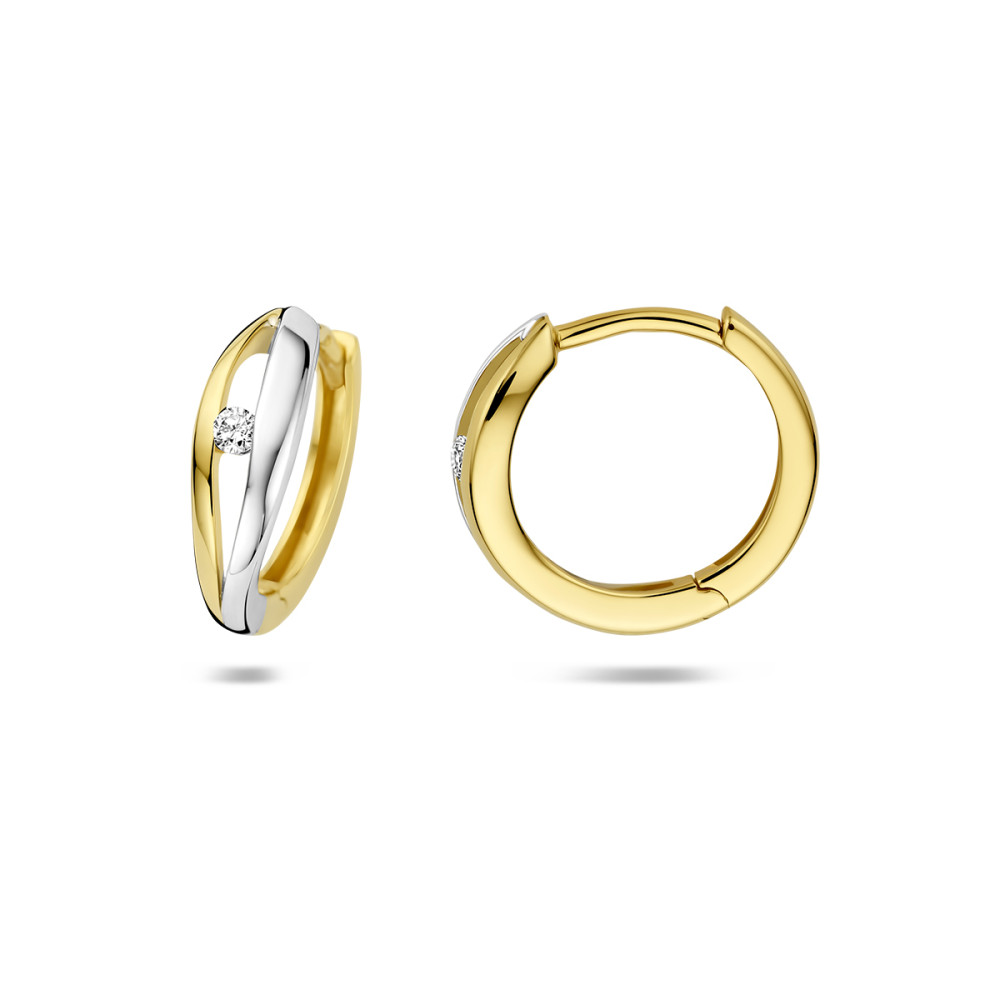 bicolor-ronde-oorbellen-14-karaat-goud-en-witgoud-diamant-0-06-crt-4-mm-breed-x-14-mm-hoog