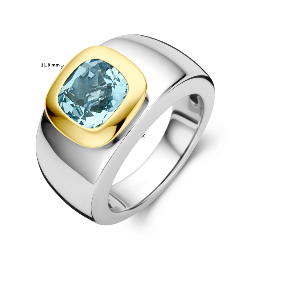 bicolor-zegelring-met-blauwe-topaas-en-gouden-omlijsting