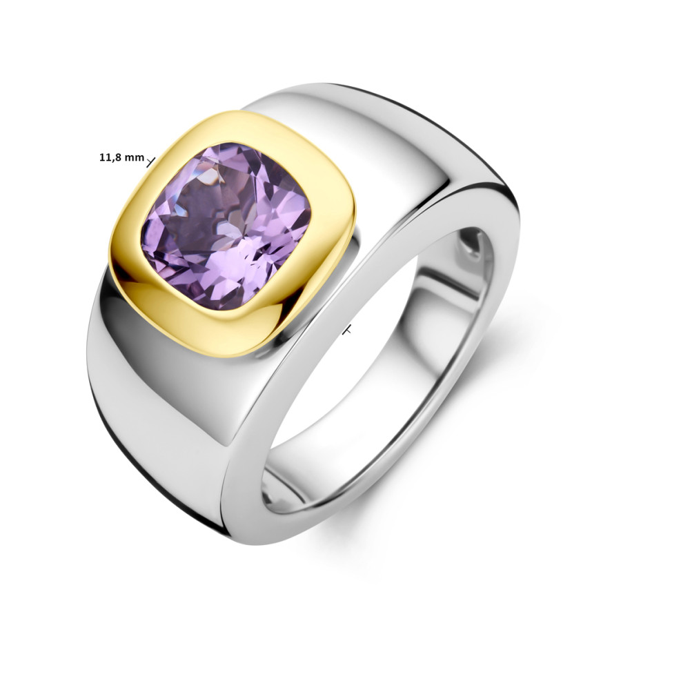 bicolor-zegelring-met-paarse-amethist-en-gouden-omlijsting