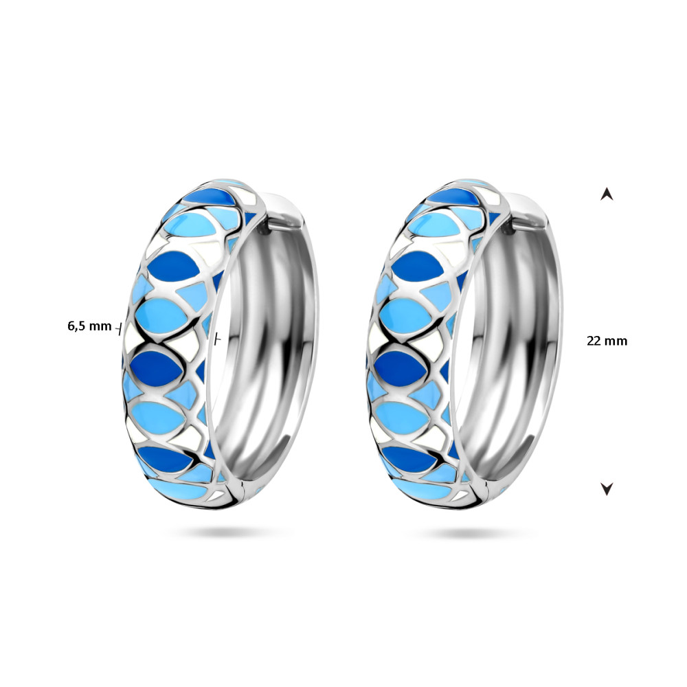blauwe-klapoorringen-zilver-met-emaille-diameter-22-mm