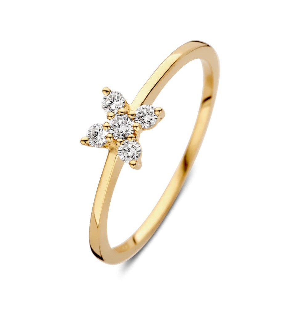 bloemen-ring-van-goud-met-vijf-diamanten-0-17-crt