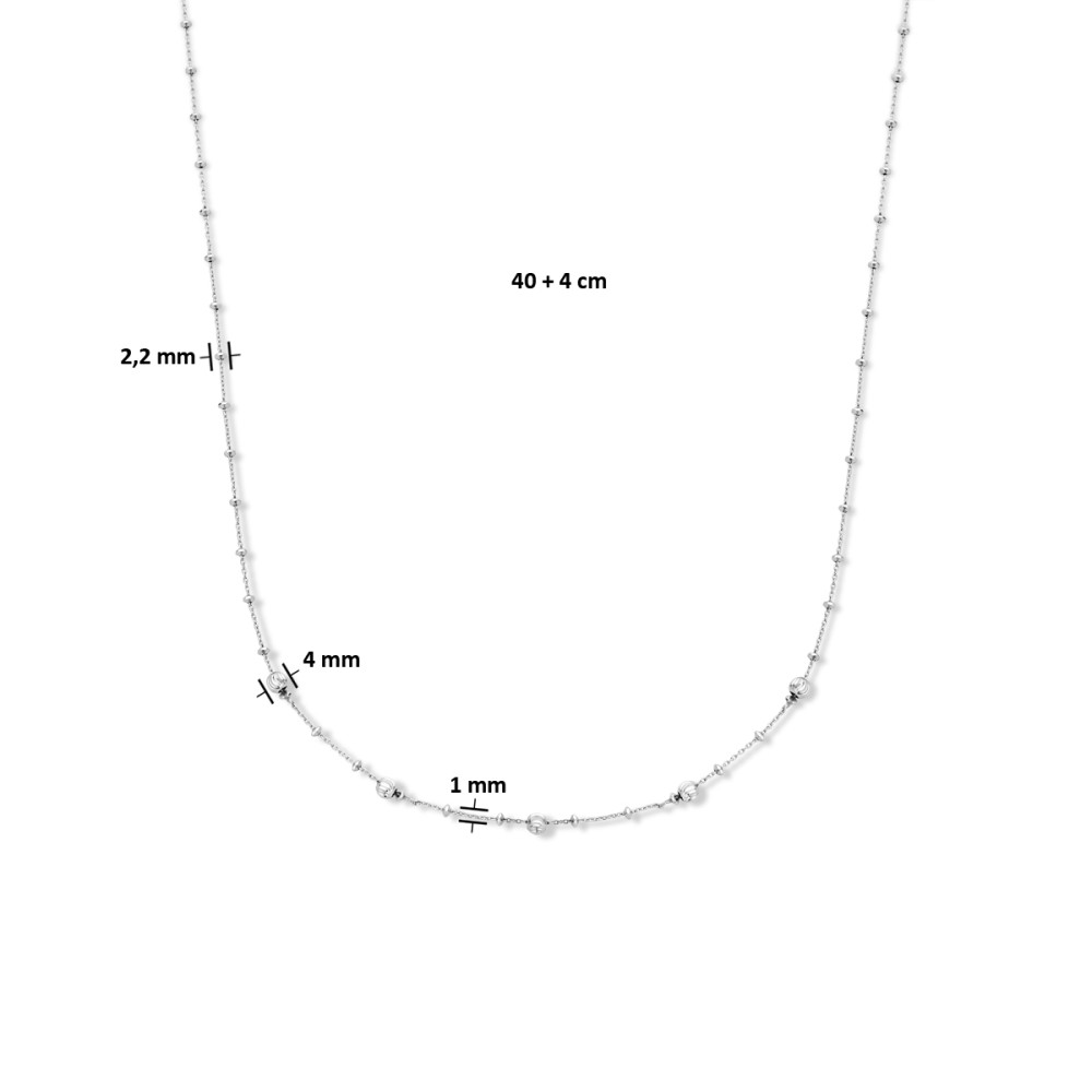 bolletje-4-mm-schakelcollier-zilver-lengte-verstelbaar-40-44-cm