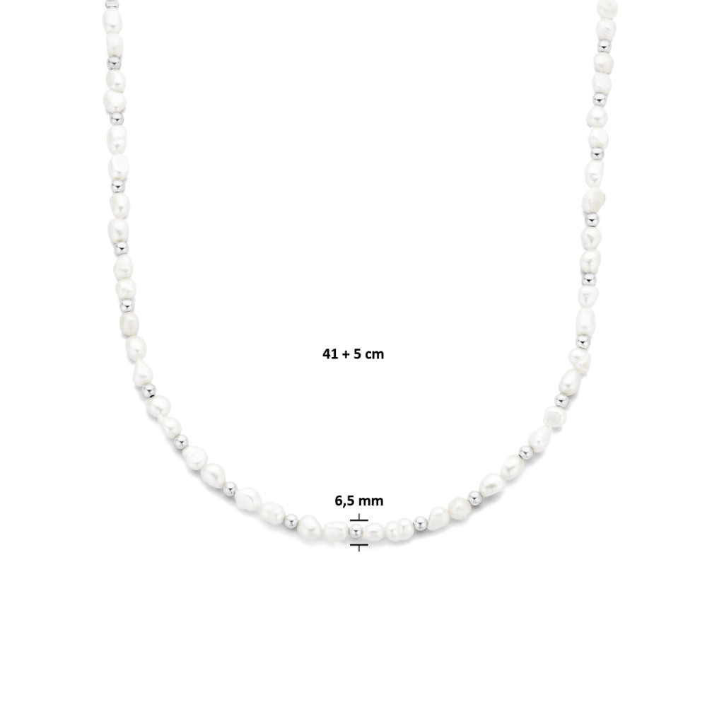 bolletjes-6-5-mm-parelketting-zilver-gerhodineerd-lengte-verstelbaar-41-46-cm