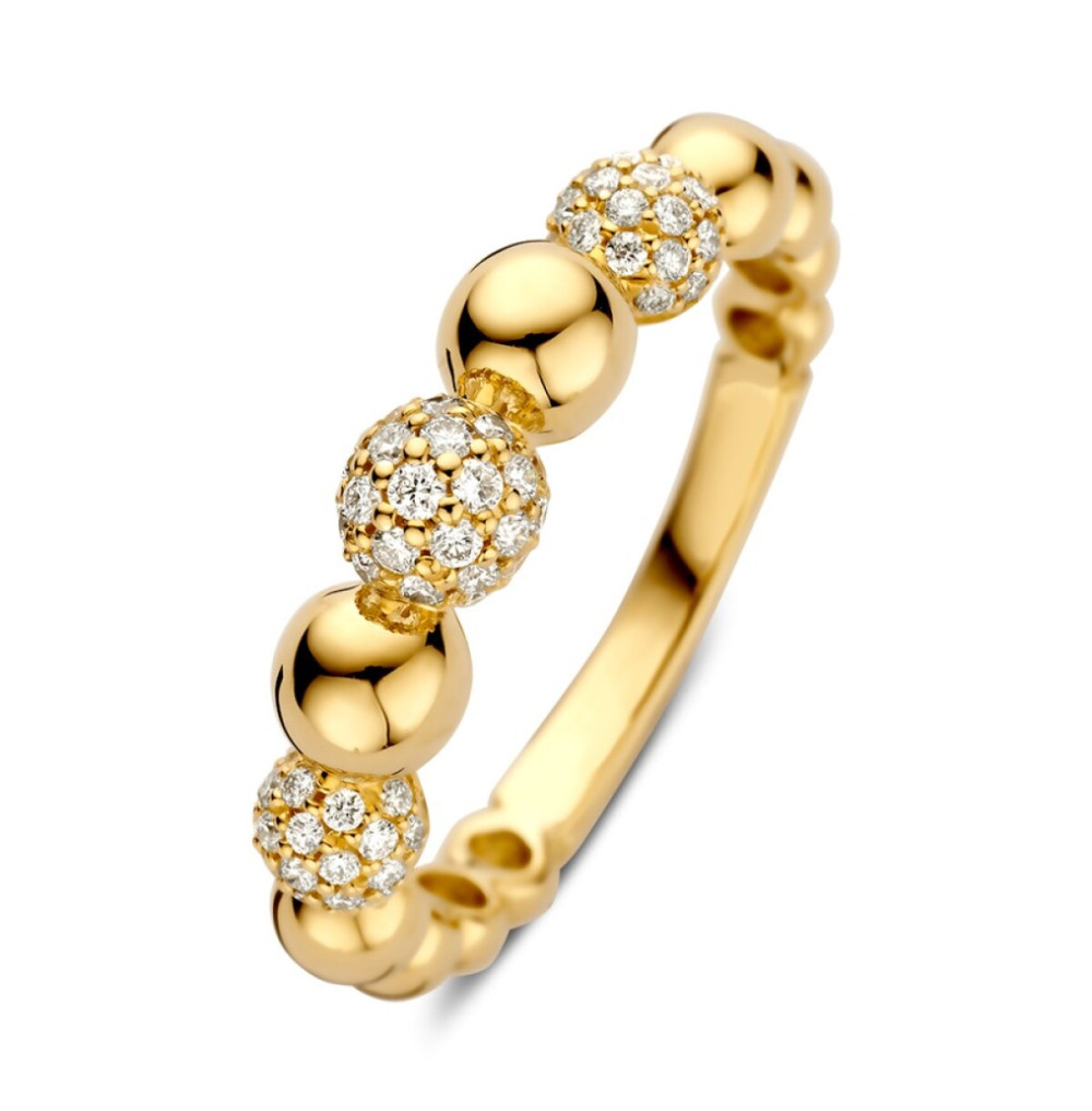 bolletjes-ring-14-karaat-goud-diamant-transparant-0-42-crt-glanzend-5-mm-breedte