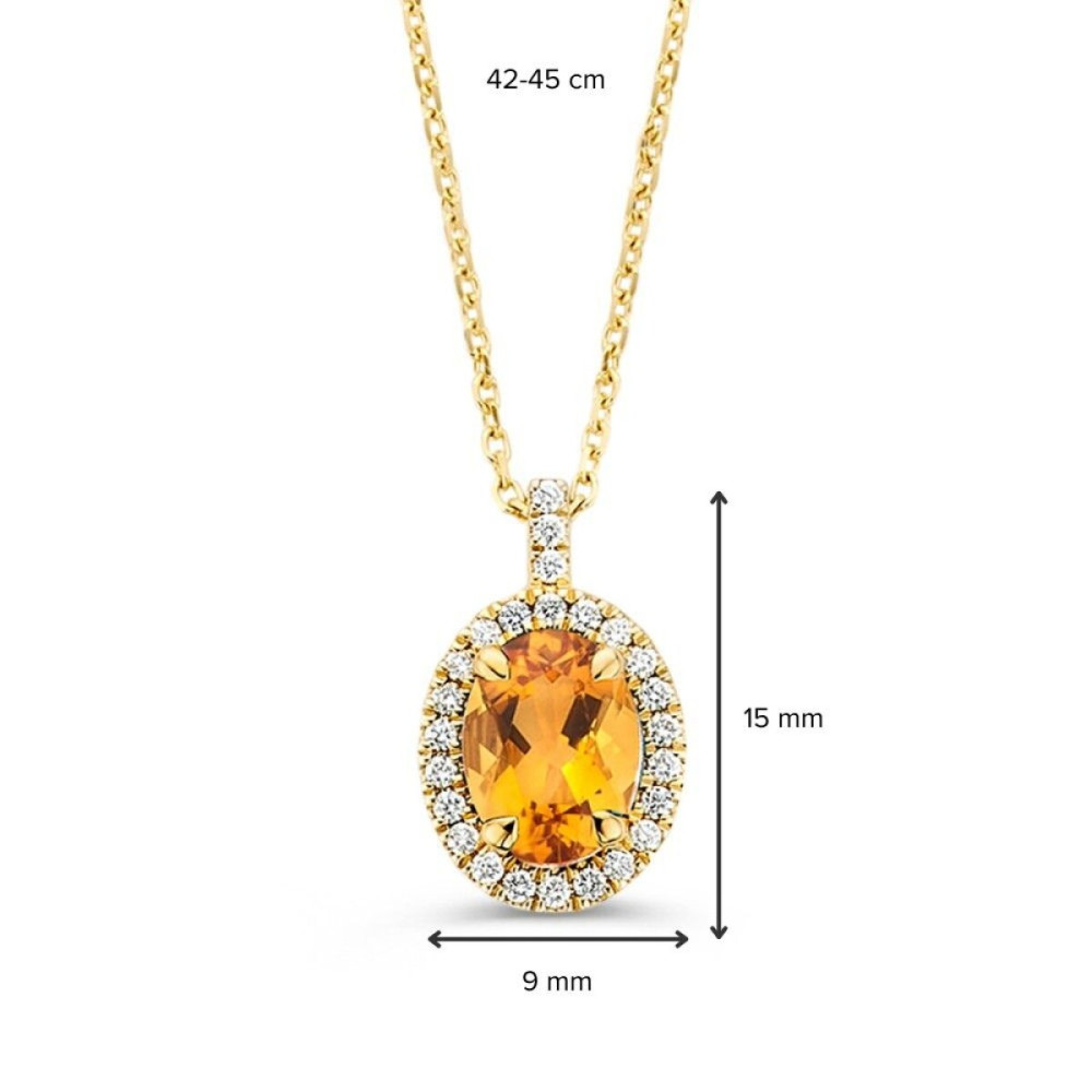 citrien-ketting-14-karaat-goud-met-ovale-oranje-hanger-en-diamanten-0-14-crt-lengte-42-45-cm