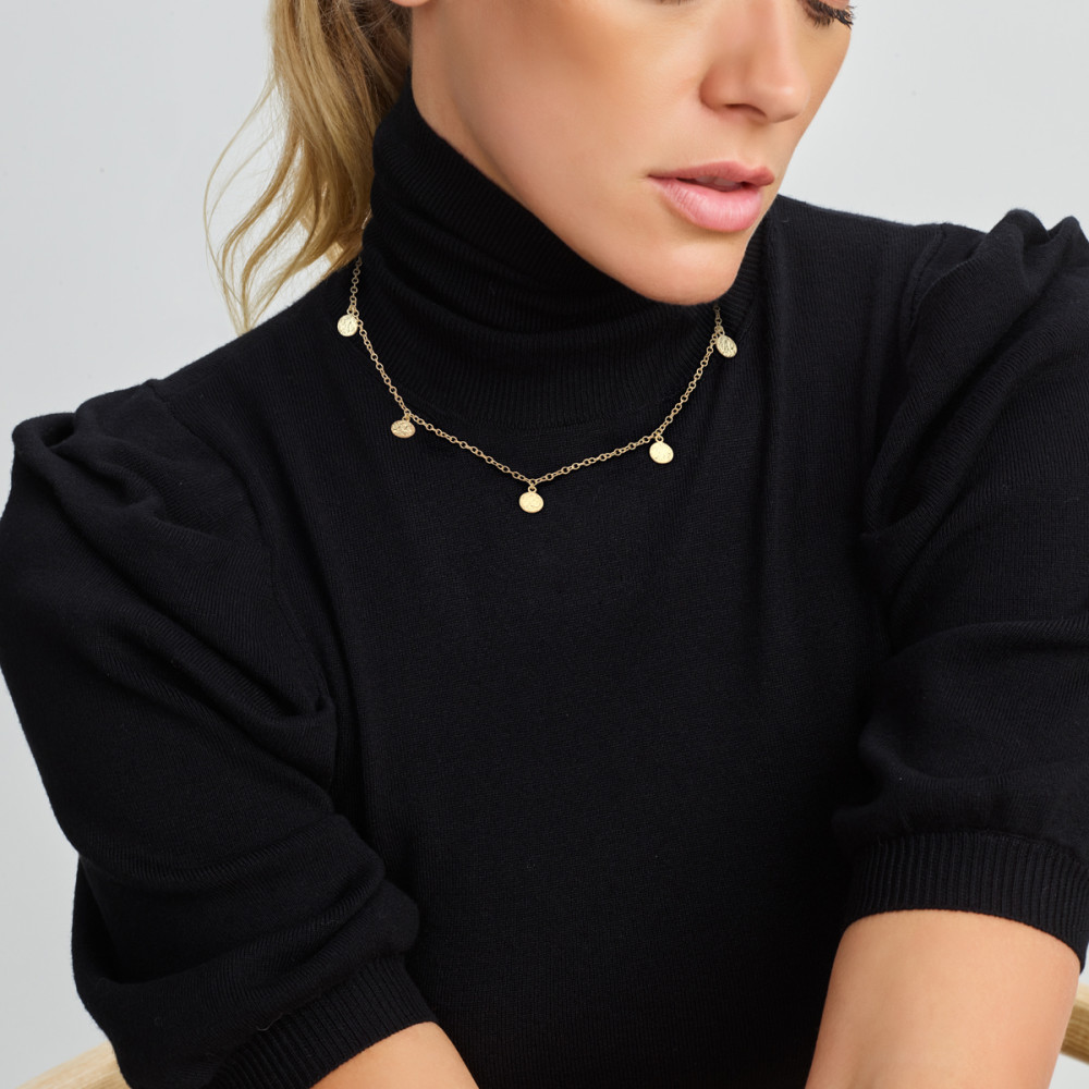 collier-gold-plated-ronde-gehamerde-hangers-2-4-mm-breedte-lengte-41-45-cm