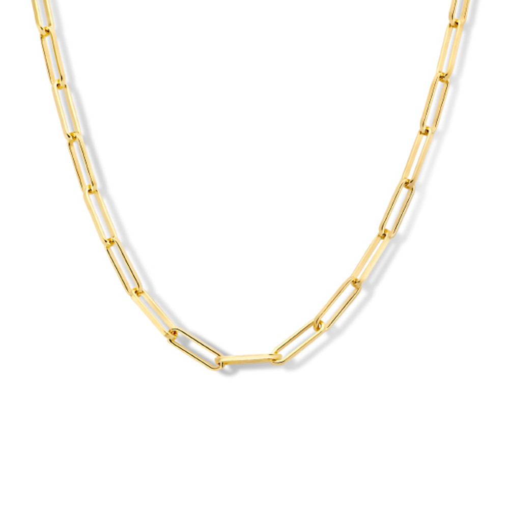 collier-paperclip-schakels-gold-plated-glanzend-3-mm-breedte-lengte-41-45-cm
