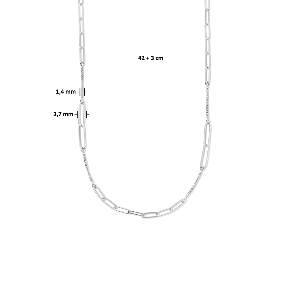 combi-ketting-3-7-mm-schakelketting-zilver-gerhodineerd-lengte-verstelbaar-42-45-cm