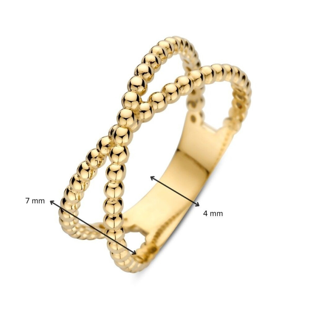 crossover-ring-glanzend-14-karaat-gouden-bolletjes-7-mm-breedte