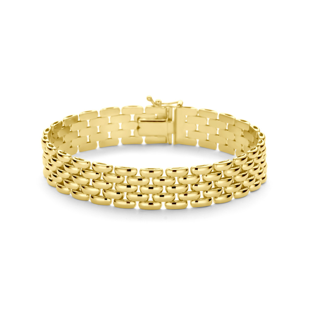 dames-armband-panter-schakels-14-karaat-goud-glanzend-11-5-mm-breedte-lengte-18-cm