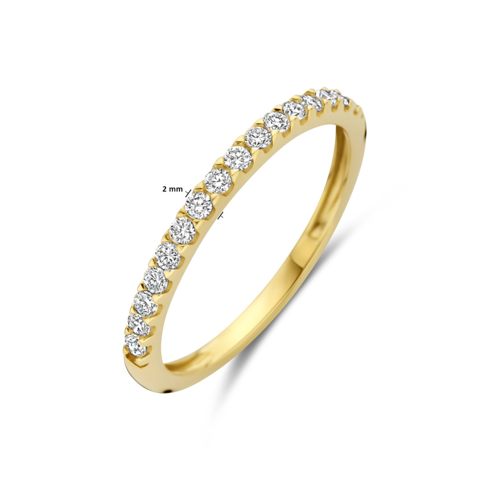 dames-ring-14-karaat-goud-glanzend-met-0-255-crt-lab-grown-diamant-transparant-2-mm-breedte