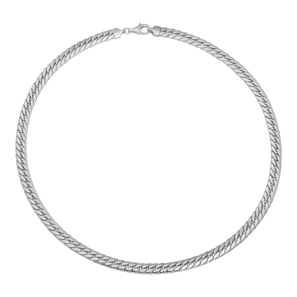 dames-schakelketting-glanzend-zilver-gourmet-6-mm-breedte-lengte-45-cm