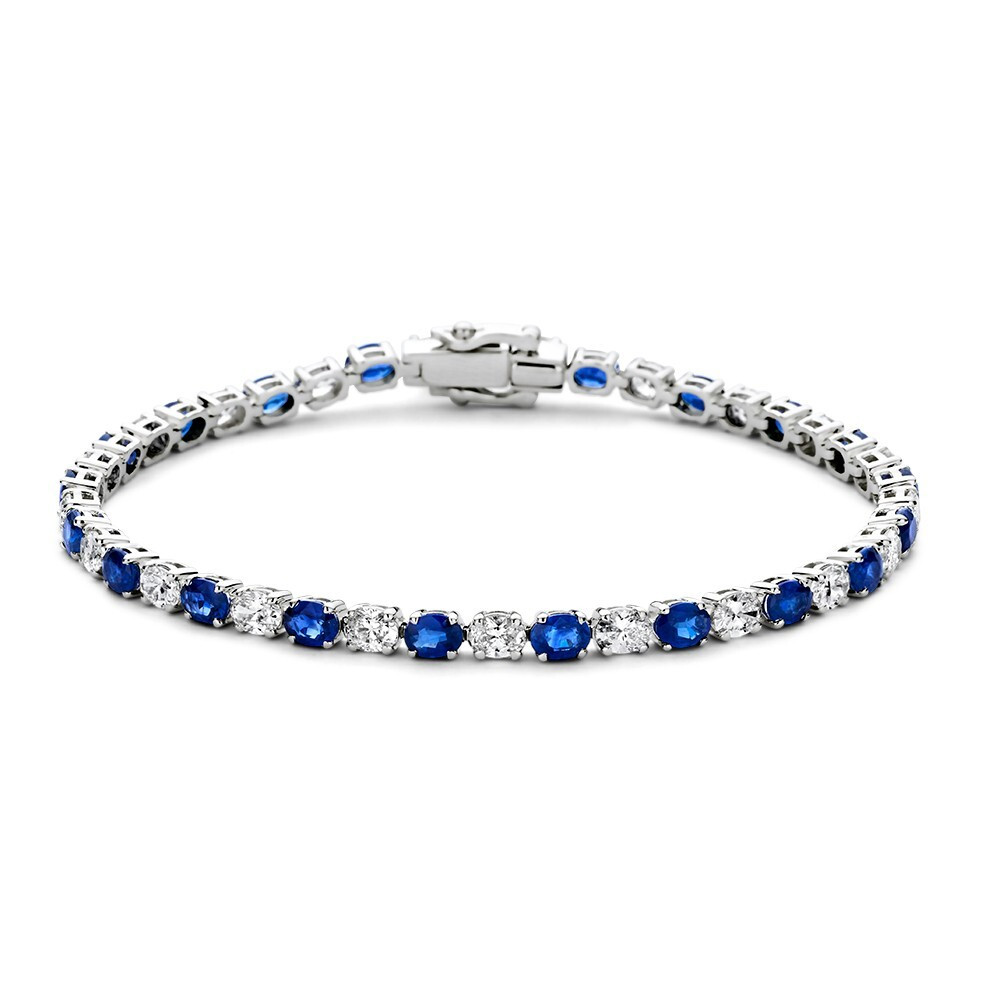 diamaten-tennisarmband-305-crt-met-ovale-blauwe-saffier-stenen-lengte-18-cm