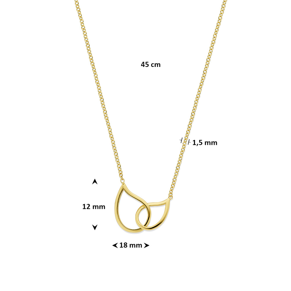 druppel-ketting-14-karaat-goud-glanzend-1-5-mm-breedte-lengte-45-cm