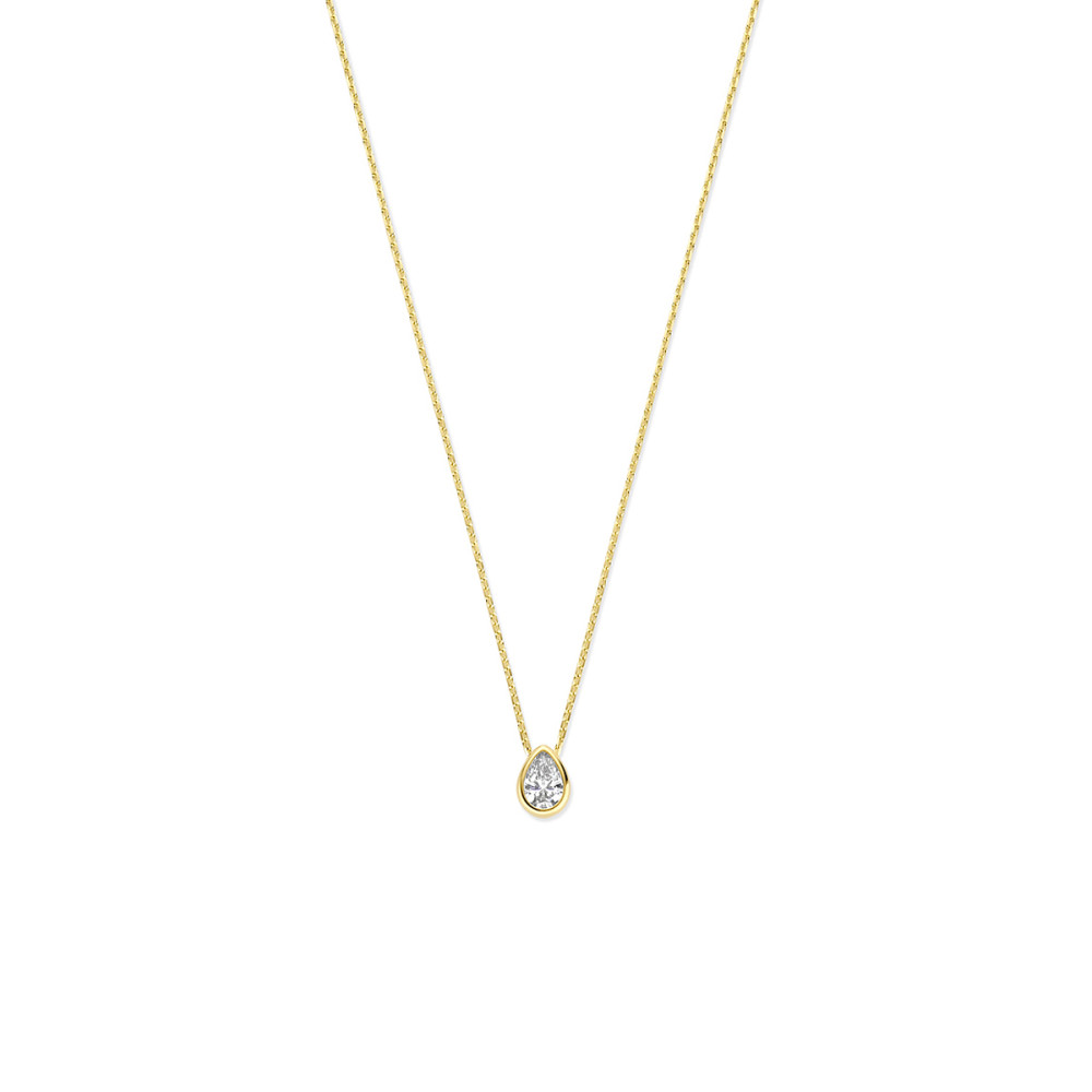 druppel-ketting-met-hanger-14-karaat-goud-en-peer-geslepen-zirkonia-lengte-41-43-45-cm