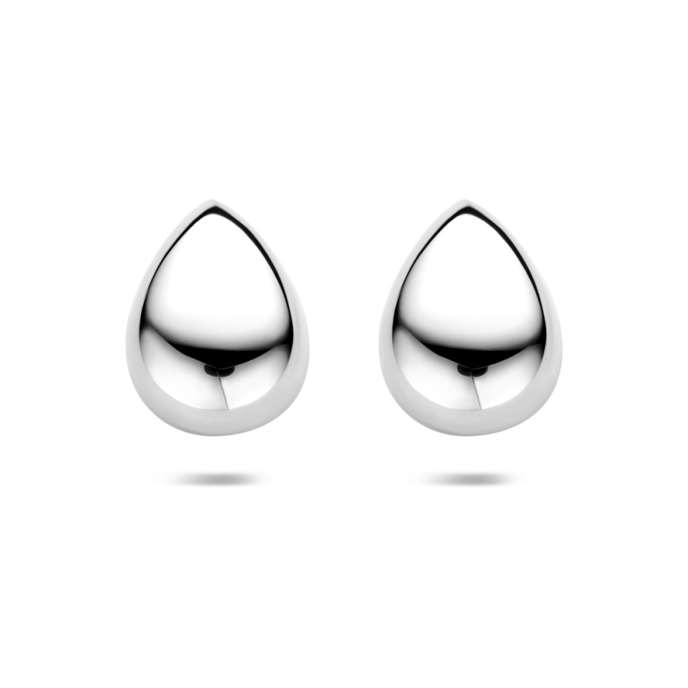 Druppel oorstekers zilver glanzend - 12 mm breed x 16 mm hoog ...