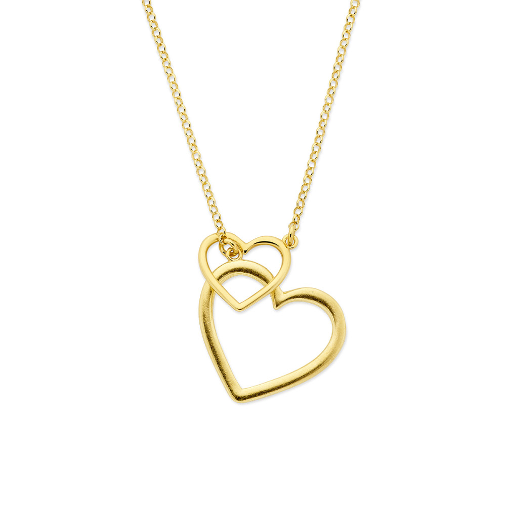 dubbele-harten-ketting-goudkleurige-plating-27-mm-breedte-lengte-45-cm
