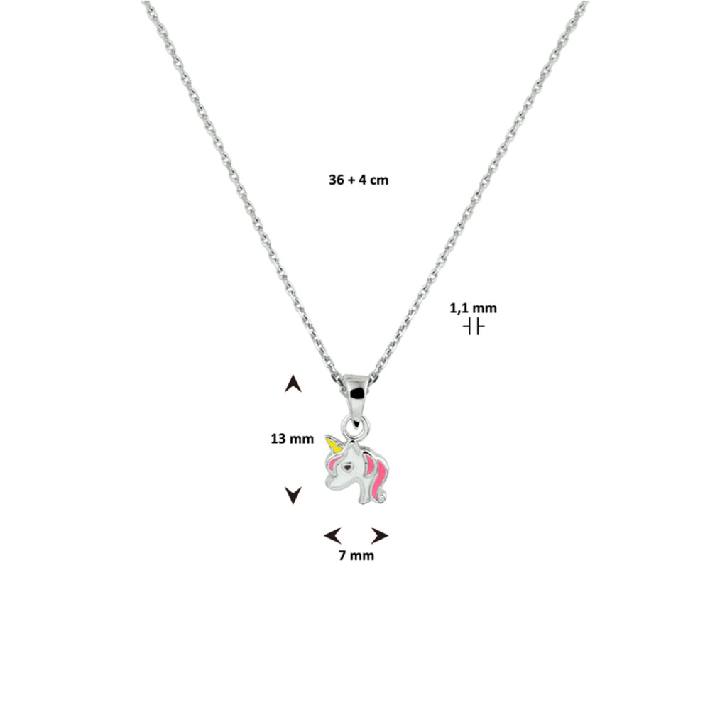 eenhoorn-kindersieraad-zilver-emaille-collier-met-hanger-lengte-verstelbaar-36-40-cm