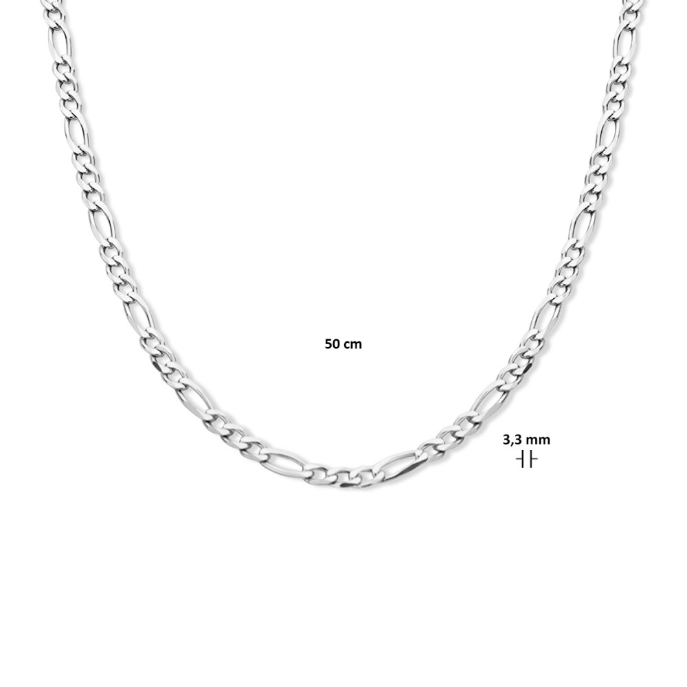 figaro-3-3-mm-schakelcollier-zonder-hanger-zilver-lengte-50-cm