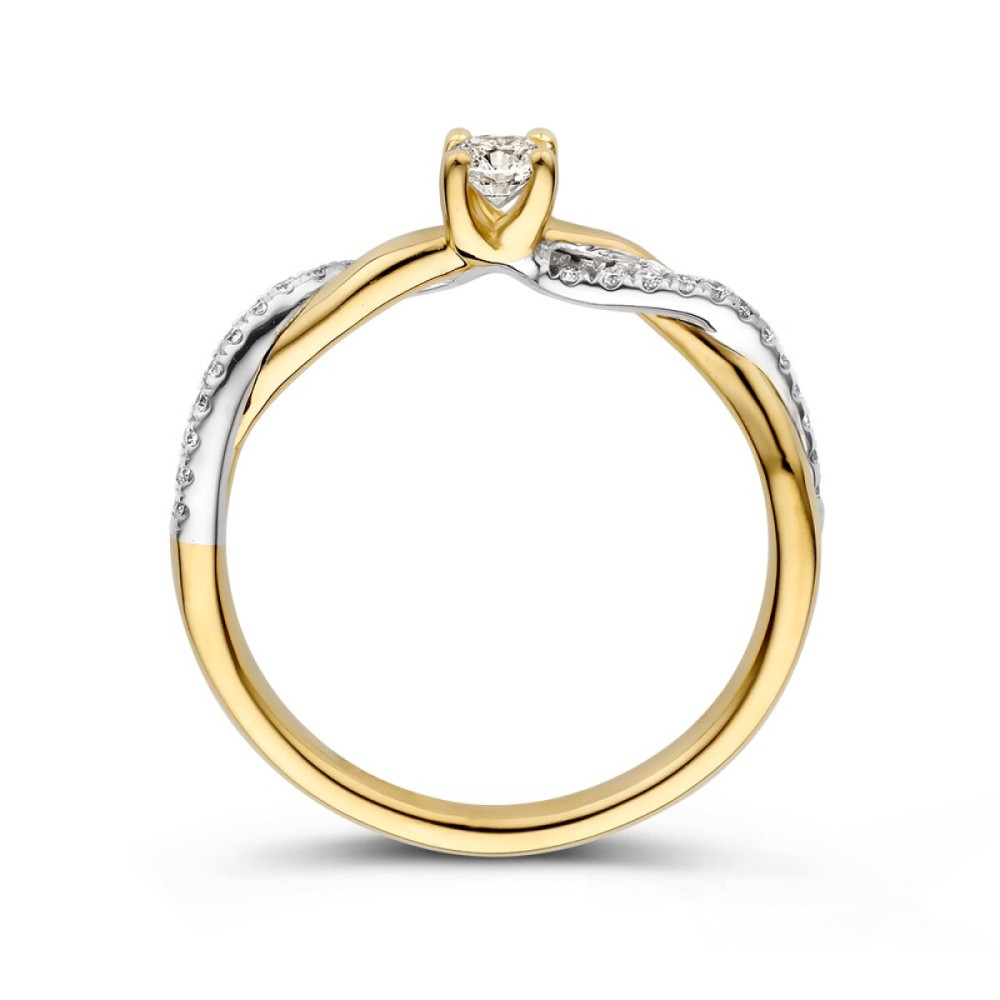 gedraaide-bicolor-ring-14-karaat-diamant-0-30-crt-glanzend-3-6-mm-breedte