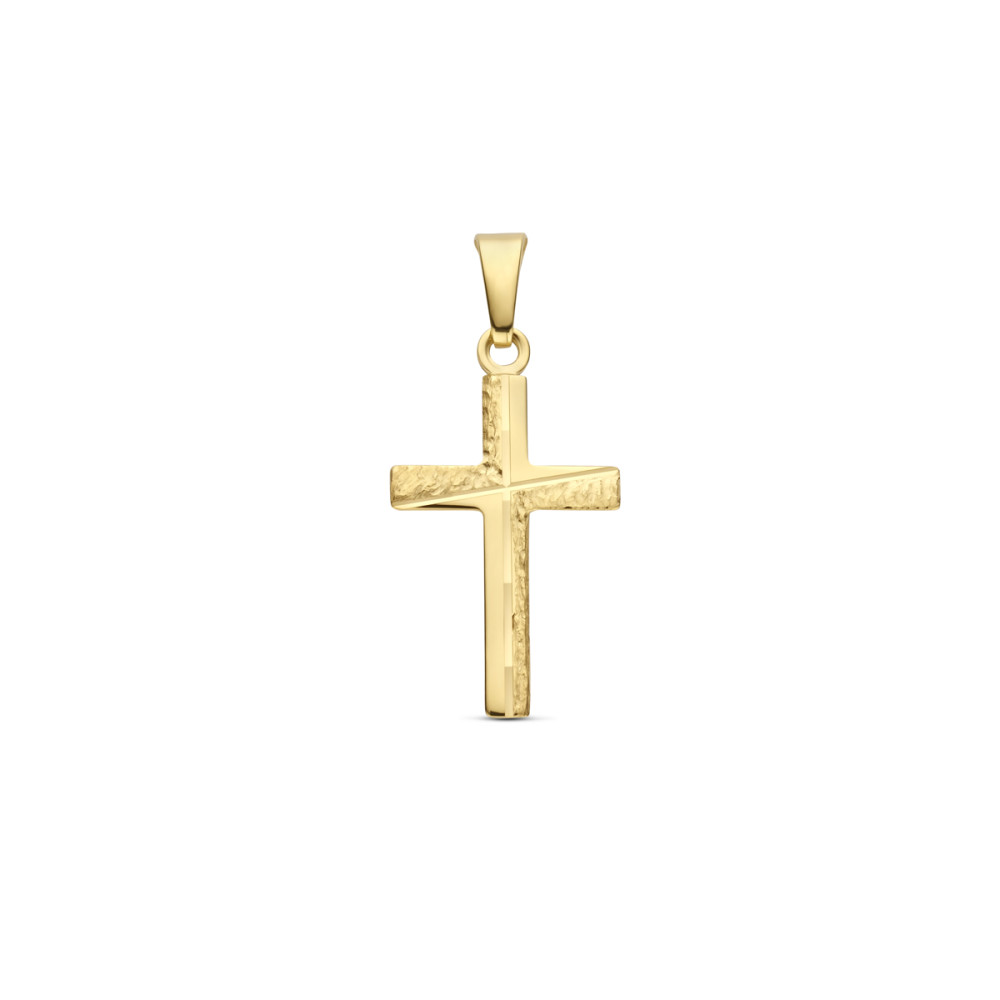 gehamerd-gouden-kruisje-12-mm-breed-hoogte-18-mm
