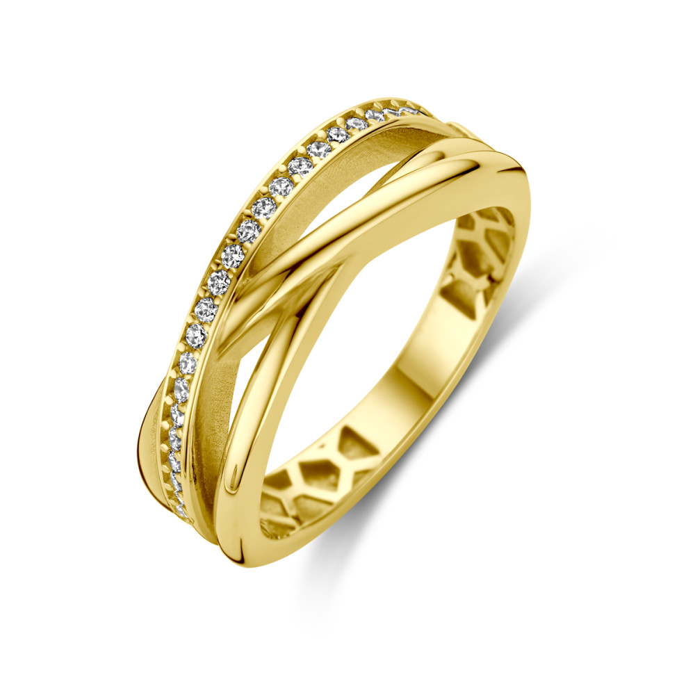gekruiste-pave-crossover-ring-van-14-karaat-goud-met-transparante-zirkonia-en-opengewerkt-detail