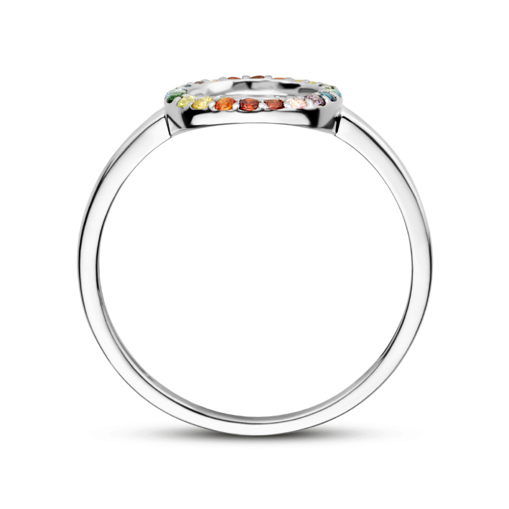 gerhodineerde-zilveren-ring-met-open-rondje-en-veelkleurige-zirkonia-s