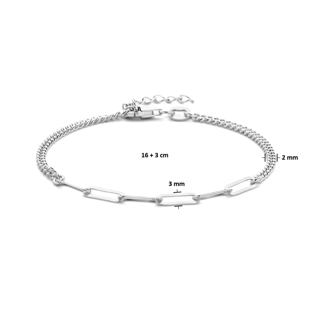 gerhodineerde-zilveren-schakelarmband-met-paperclip-en-gourmet-schakels-lengte-16-19-cm