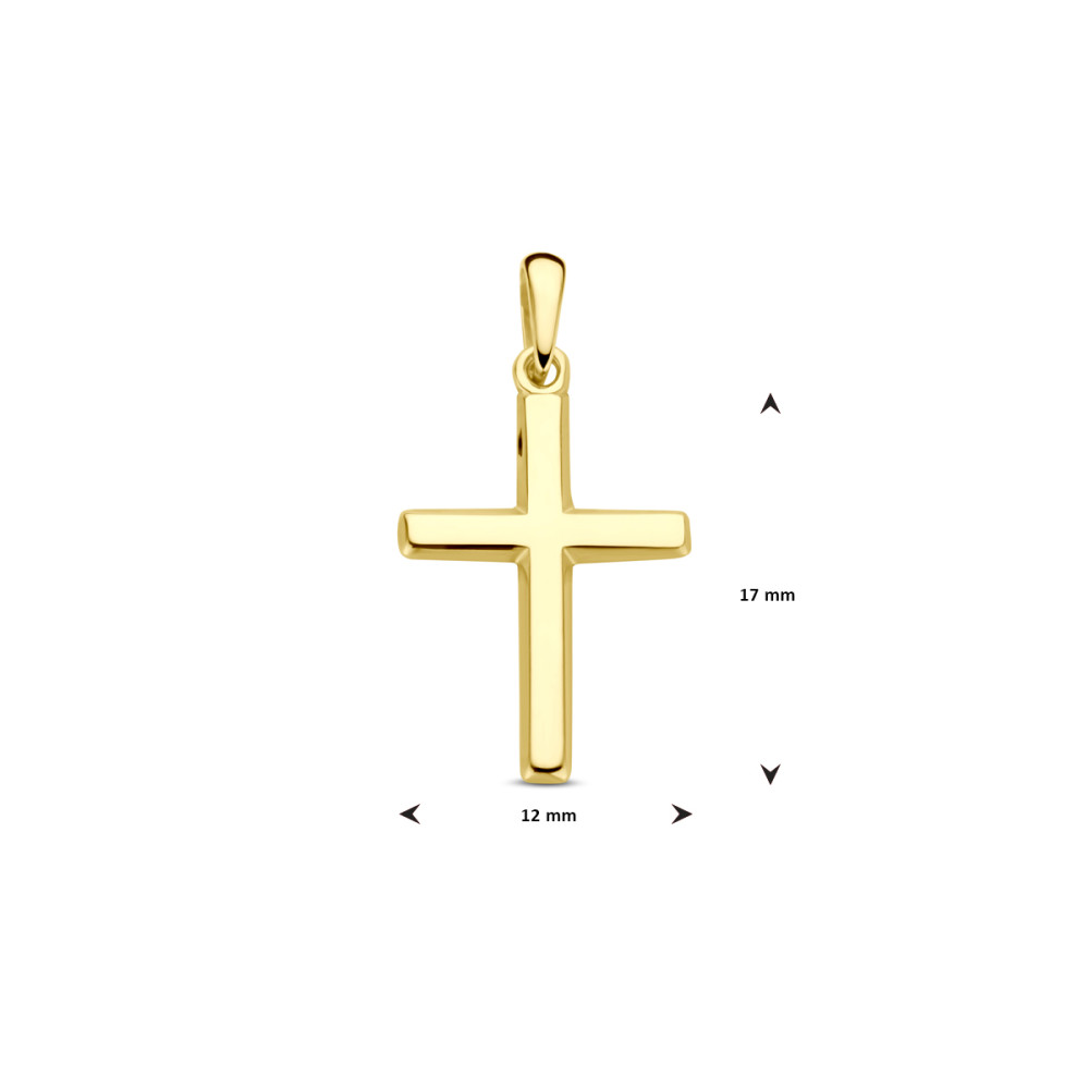 glad-gouden-kruisje-hoogte-23-mm