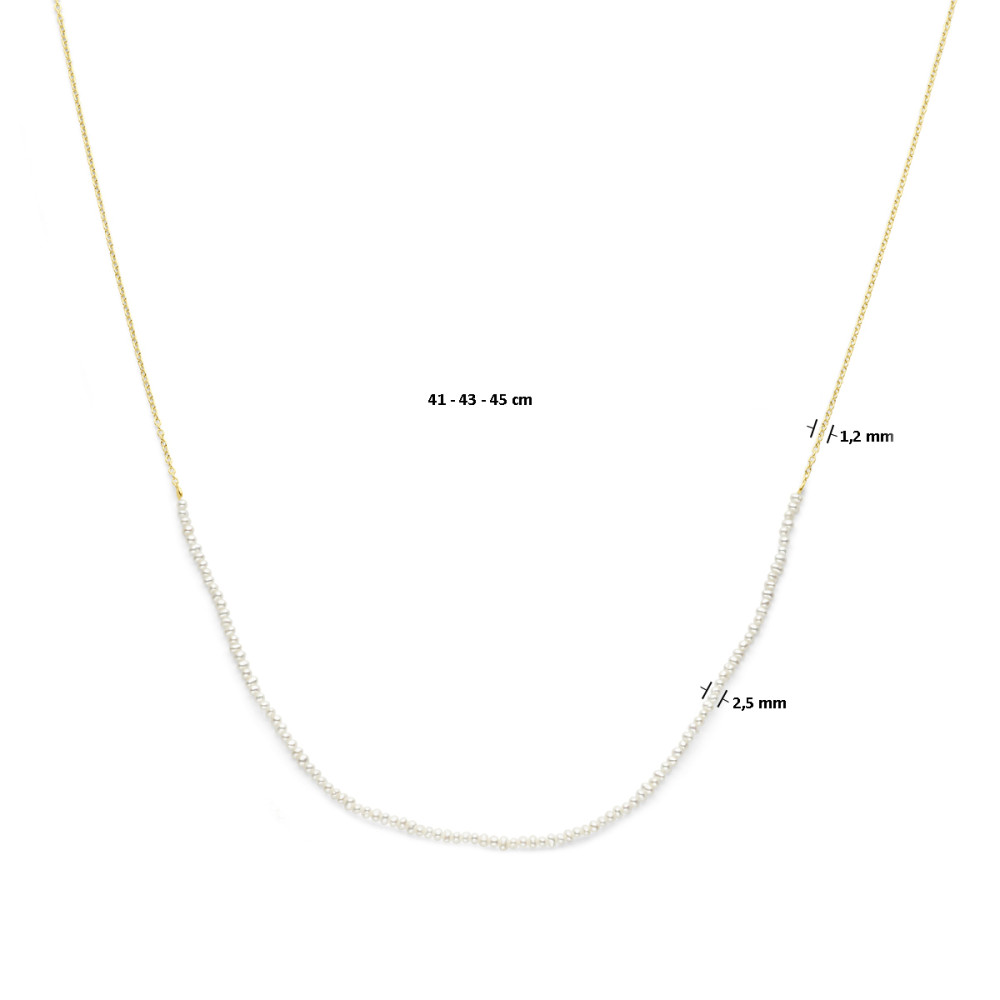 gold-plated-ketting-deels-versierd-met-witte-parels-lengte-41-cm-43-cm-45-cm