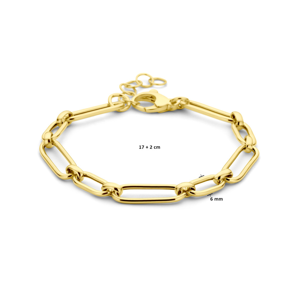 gold-plated-schakelarmband-met-ovale-paperclipschakels