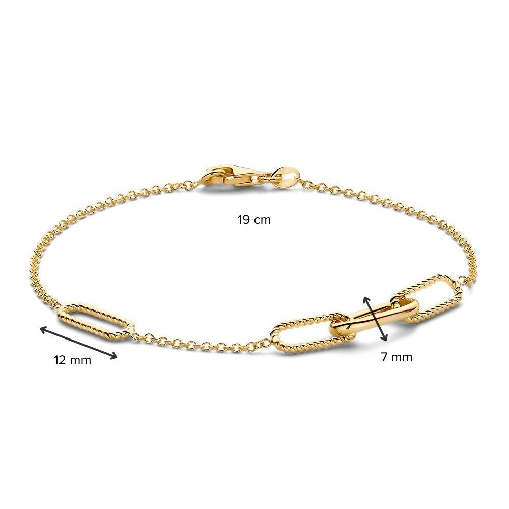 gouden-armband-met-vier-opvallende-ovale-schakels-lengte-19-cm