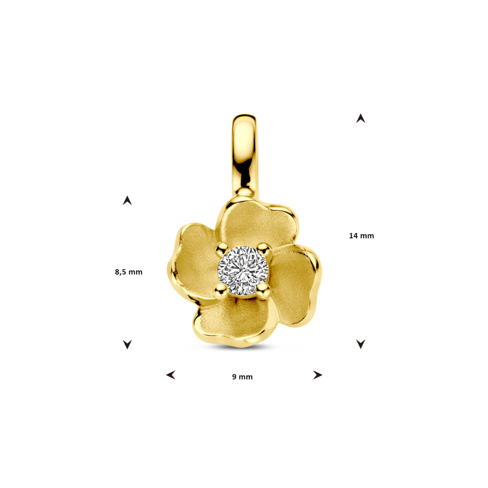 gouden-bloem-hanger-met-diamant-0-10-crt-9-mm-breed-hoogte-14-mm