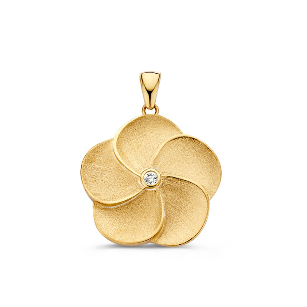 gouden-bloem-hanger-met-zirkonia-21-mm-breed-hoogte-28-mm