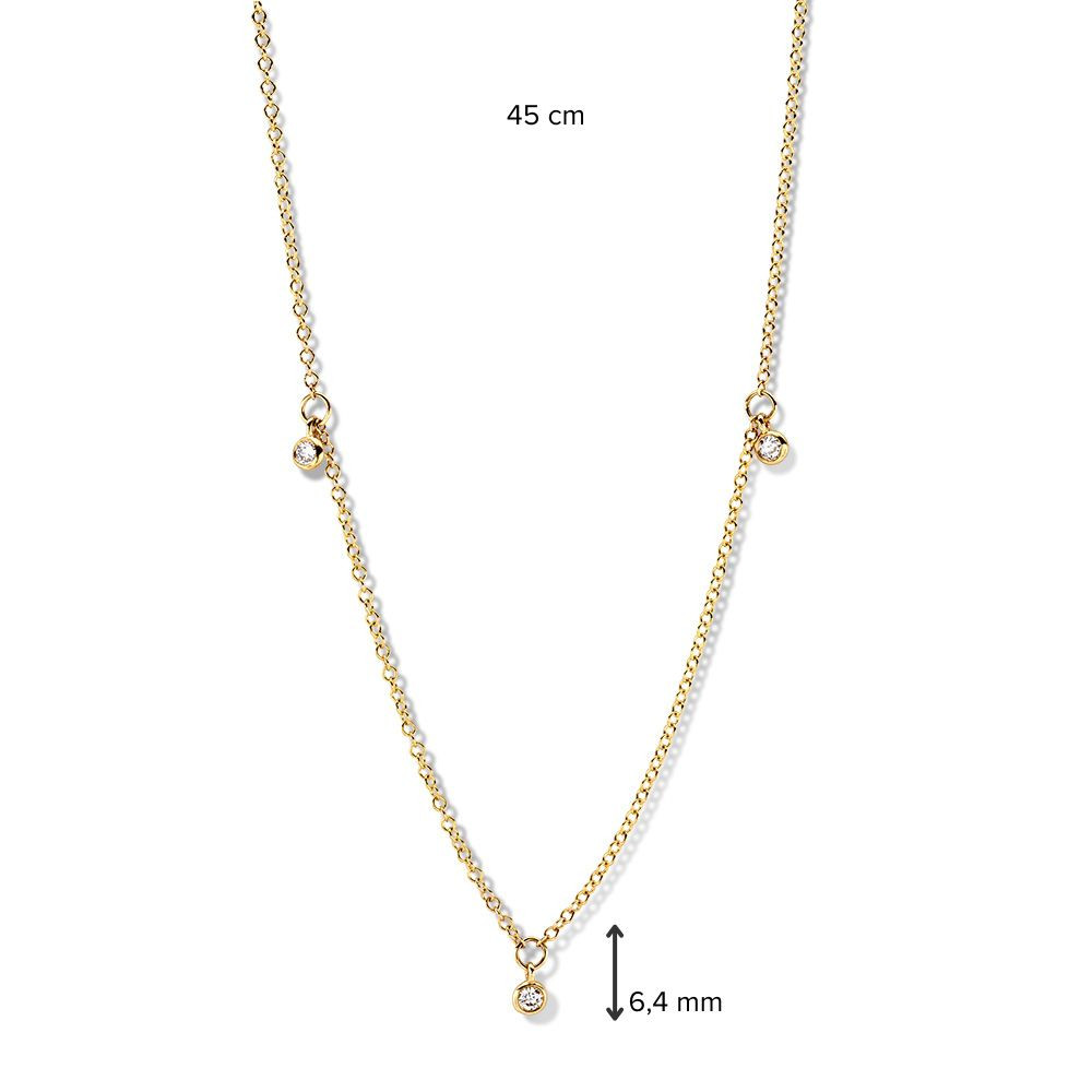 gouden-collier-met-drie-ronde-diamanten-hangers-0-12-crt-lengte-verstelbaar-42-45-cm