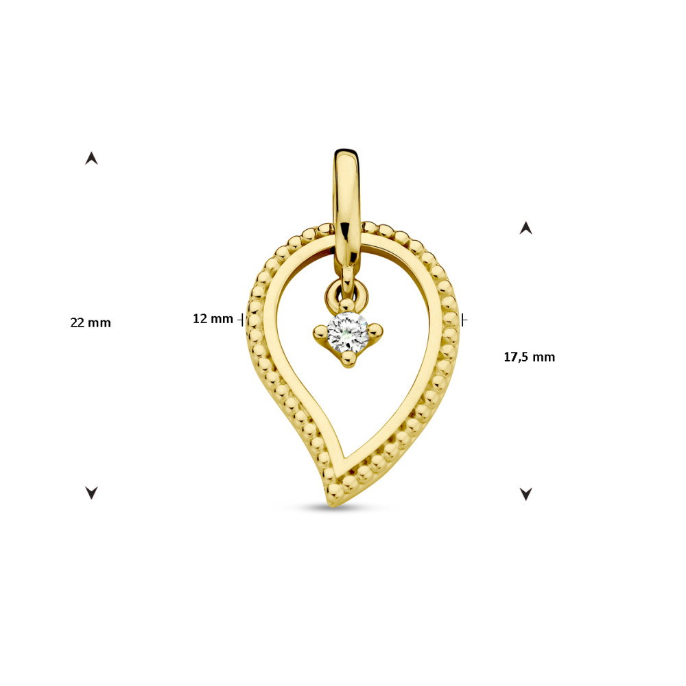 gouden-druppel-hanger-met-bolletjes-en-diamant-0-06-crt-hoogte-22-mm