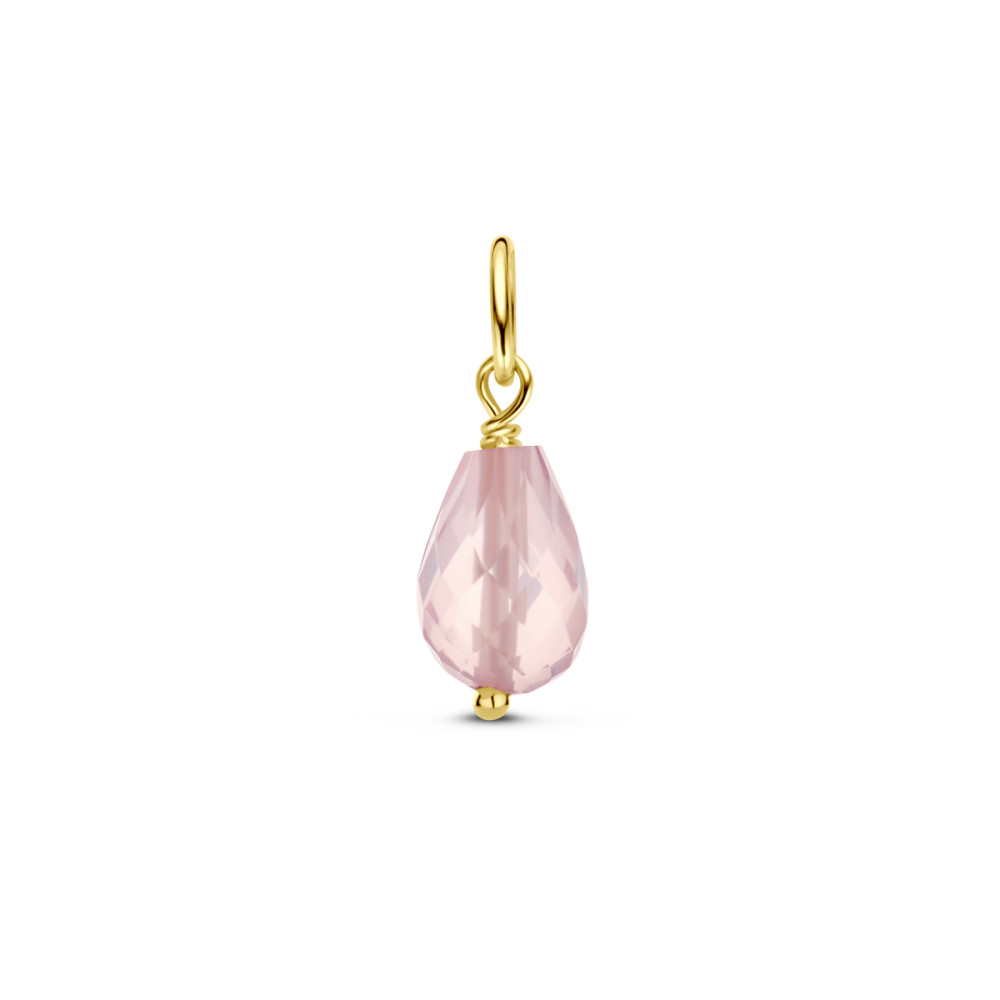 gouden-druppel-hanger-met-rozekwarts-5-mm-breed-hoogte-15-mm