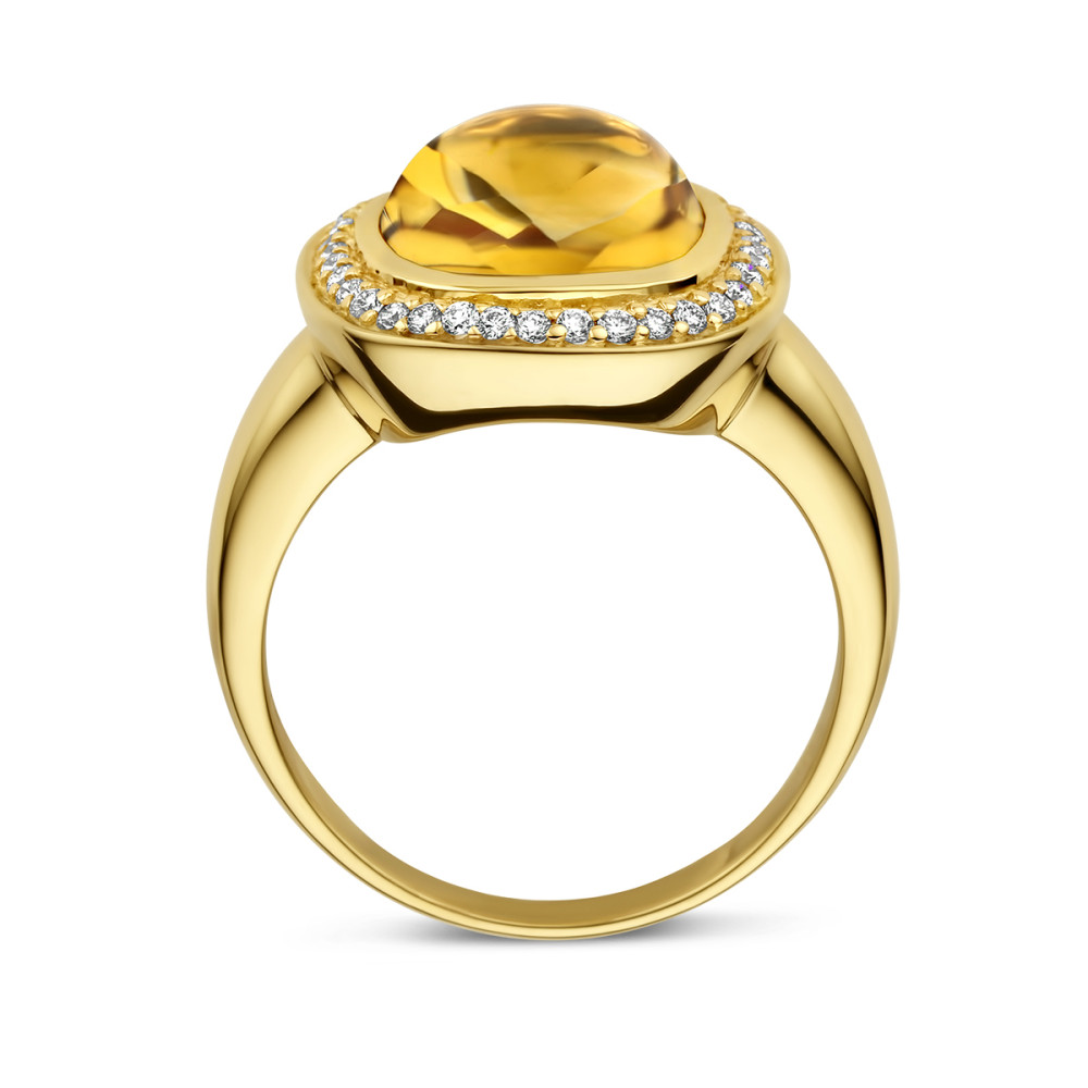 gouden-entourage-ring-met-ovale-citrien-en-diamanten