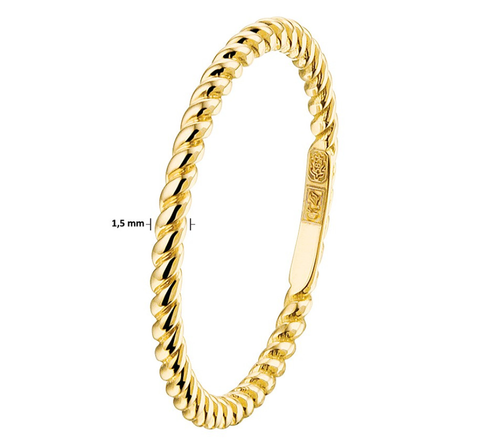 gouden-gedraaide-schakelring-met-gravure
