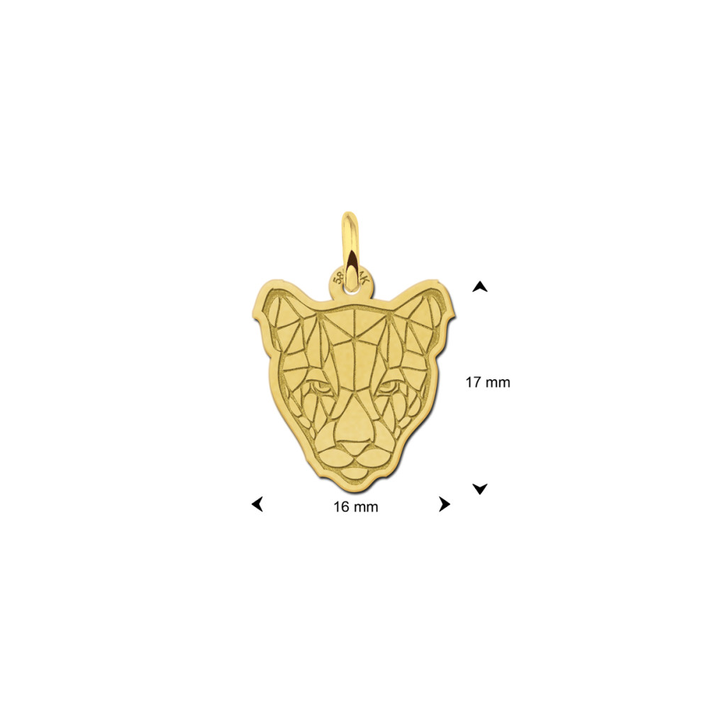 gouden-geometrische-hanger-panter-16-mm-breed-hoogte-17-mm