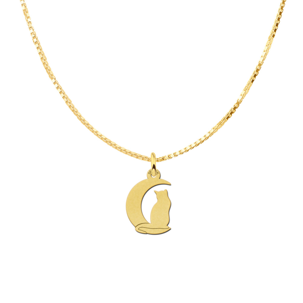 gouden-hanger-halve-maan-met-zittende-kat-12-mm-hoogte-15-mm