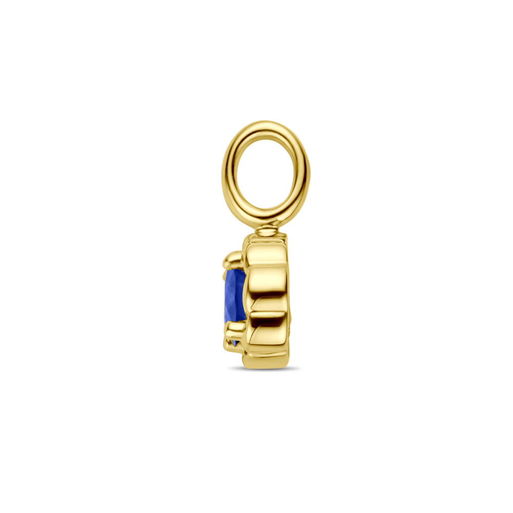 gouden-hanger-met-blauwe-saffier-en-gevlochten-patroon-5-5-mm-breed-hoogte-10-5-mm