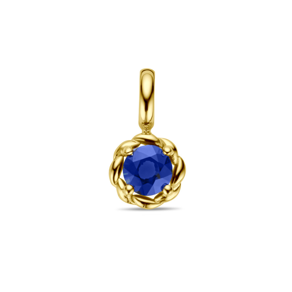 gouden-hanger-met-blauwe-saffier-en-gevlochten-patroon-5-5-mm-breed-hoogte-10-5-mm