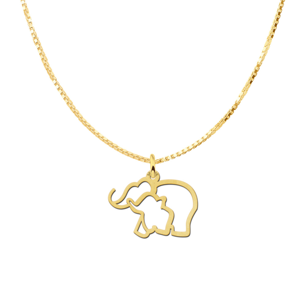 gouden-hanger-met-grote-en-kleine-olifant-24-mm-breed-hoogte-16-mm