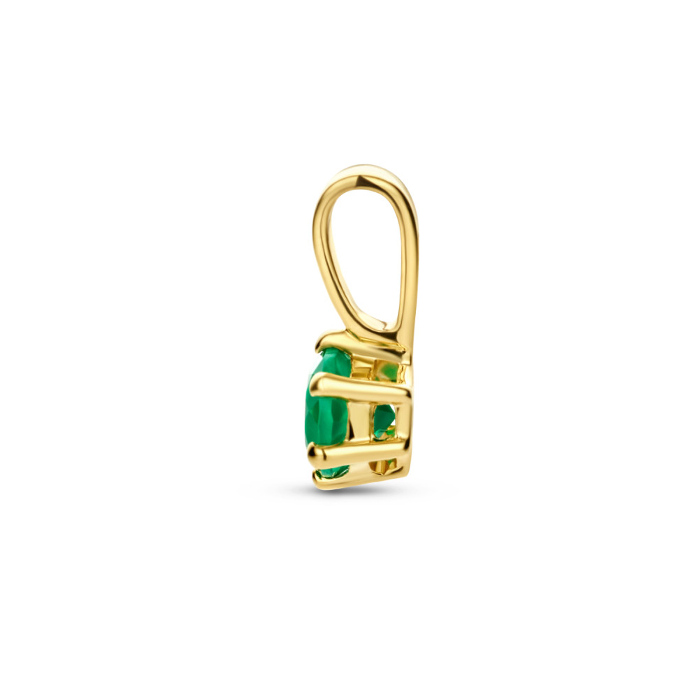 gouden-hanger-met-ronde-groene-agaat-4-mm-breed-hoogte-9-5-mm