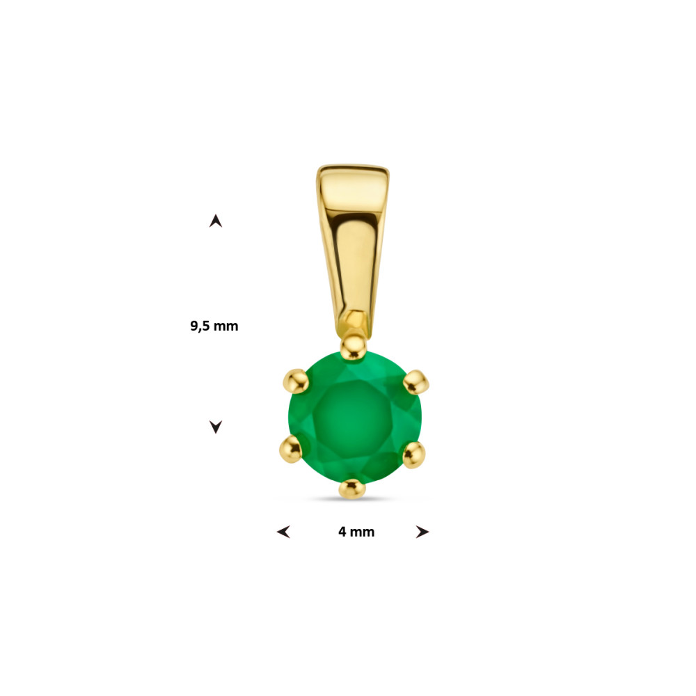 gouden-hanger-met-ronde-groene-agaat-4-mm-breed-hoogte-9-5-mm