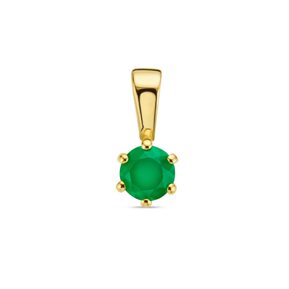 gouden-hanger-met-ronde-groene-agaat-4-mm-breed-hoogte-9-5-mm