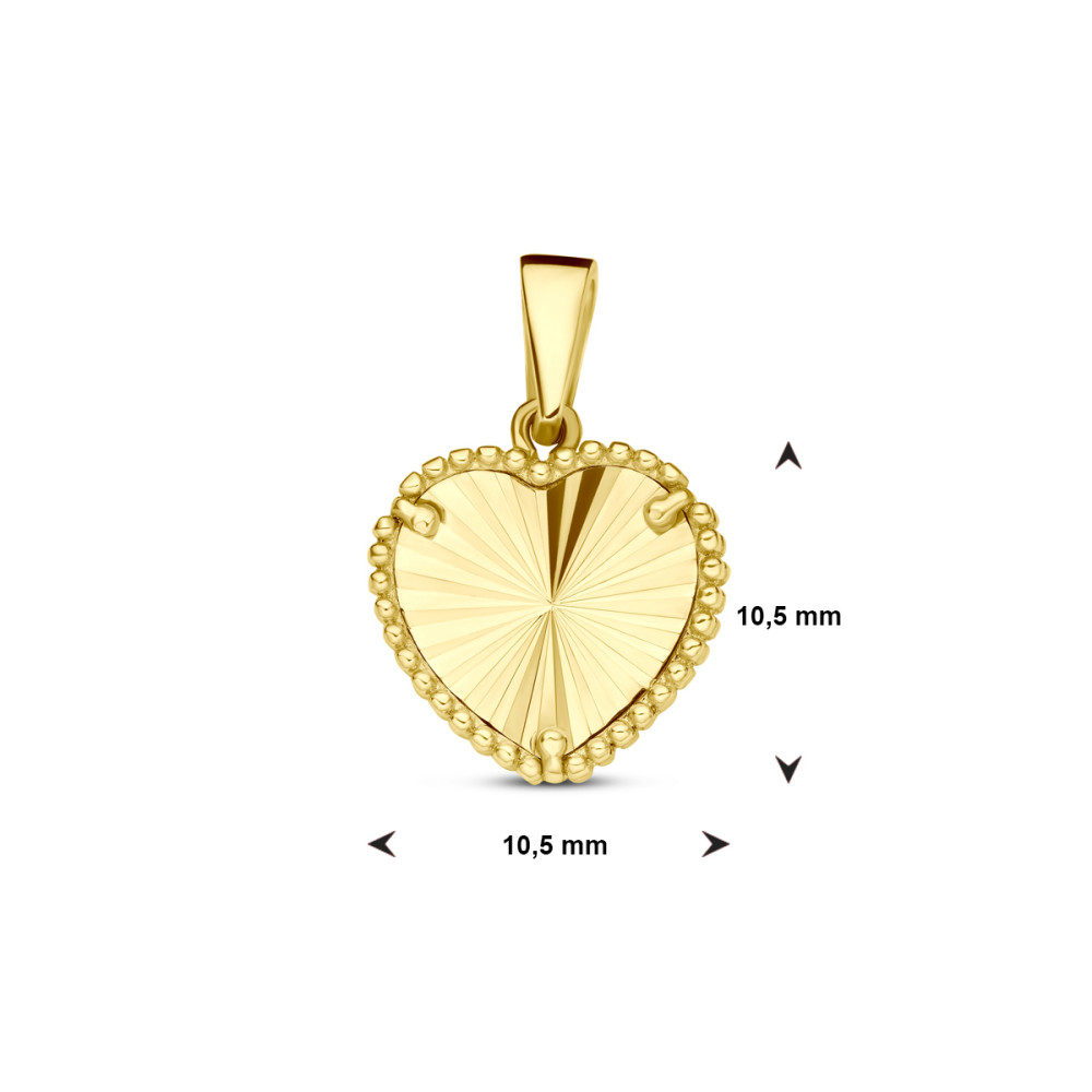 gouden-hartjes-hanger-met-gefacetteerd-patroon-en-bolletjesrand-10-5-mm-breed-hoogte-16-mm