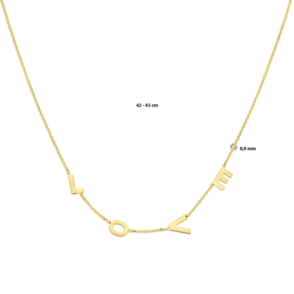 gouden-ketting-met-de-letters-love-lengte-45-cm