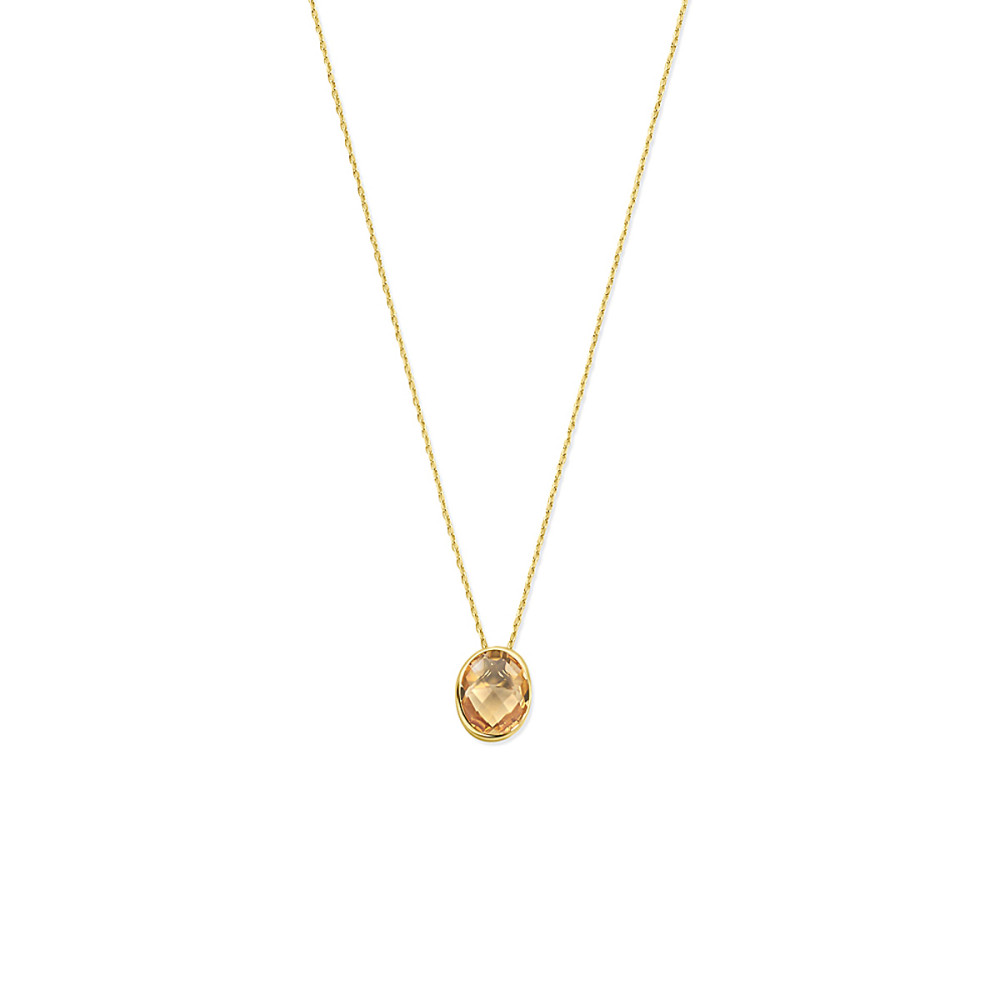gouden-ketting-met-ovale-citrien-hanger-14-karaat-lengte-40-43-45-cm